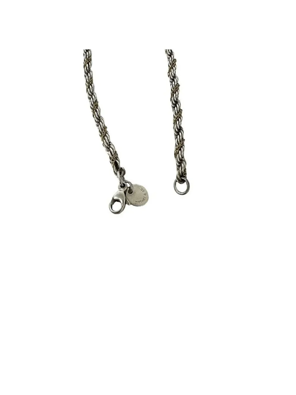 Tiffany & Co Twisted Rope Bracelet 925 Sterling Silver Gold